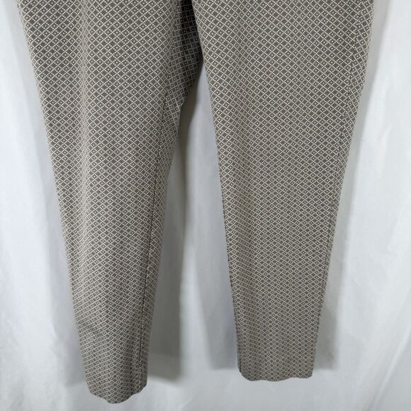 Banana Republic Pants Women's 6R Brown Check Mid Rise Flat Front - Picture 3 of 10
